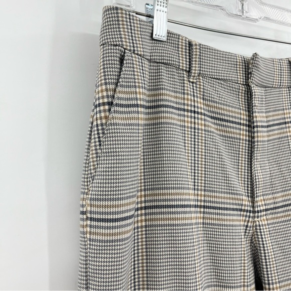 Abercrombie & Fitch Plaid Preppy Straight Leg Ankle Trouser Pants Size Medium - Picture 4 of 10